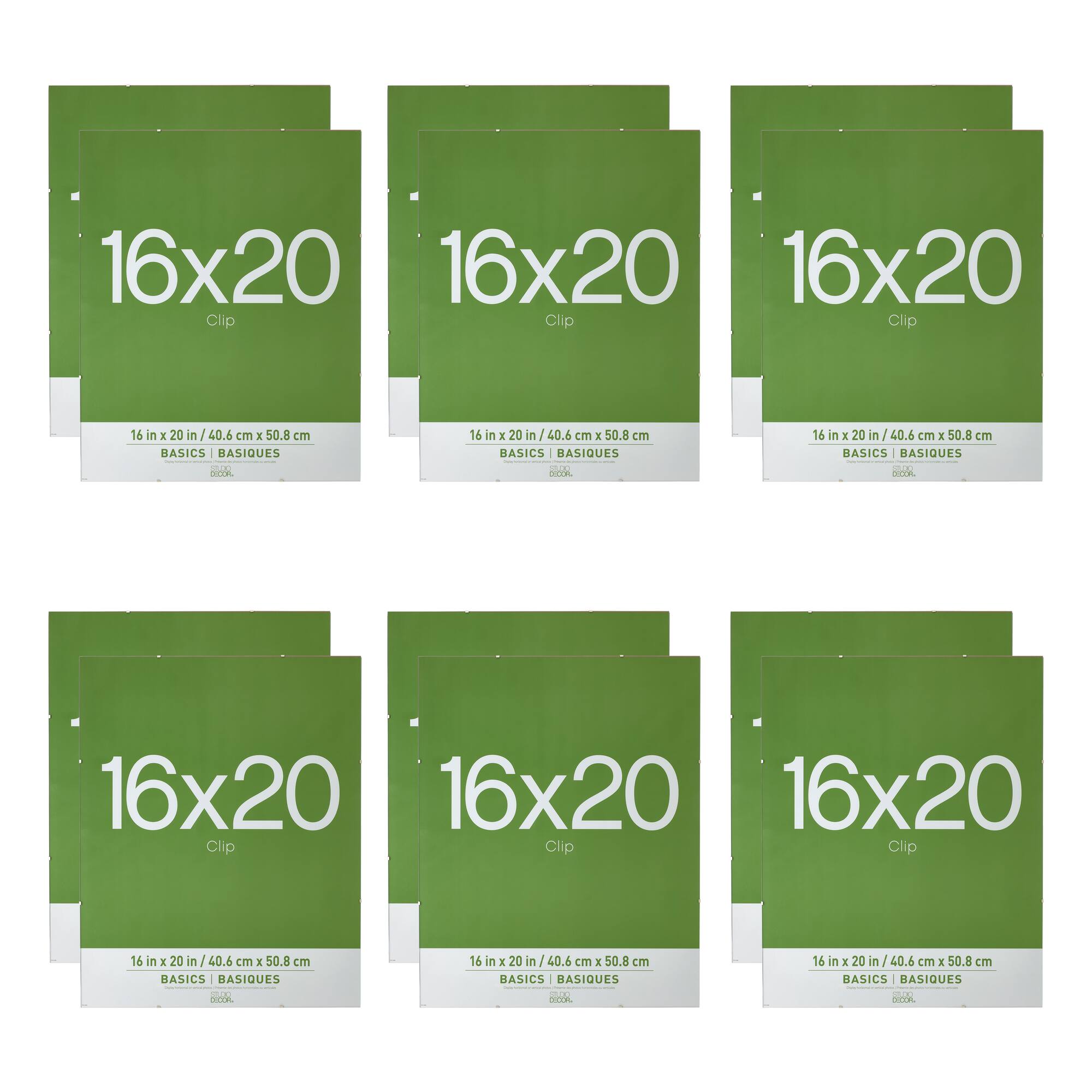 12 Pack: Clear 16" x 20" Clip Frame, Basics By Studio Décor®